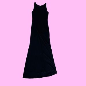 Long Black Dress with Beading